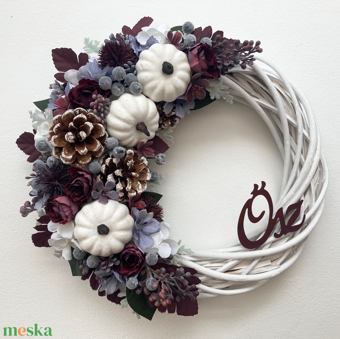 Őszi ajtódísz bordó - otthon & életmód - dekoráció - ajtó- és ablak dekoráció - ajtódísz & kopogtató - Meska.hu Őszi ajtódísz bordó - otthon & életmód - dekoráció - ajtó- és ablak dekoráció - ajtódísz & kopogtató - Meska.hu