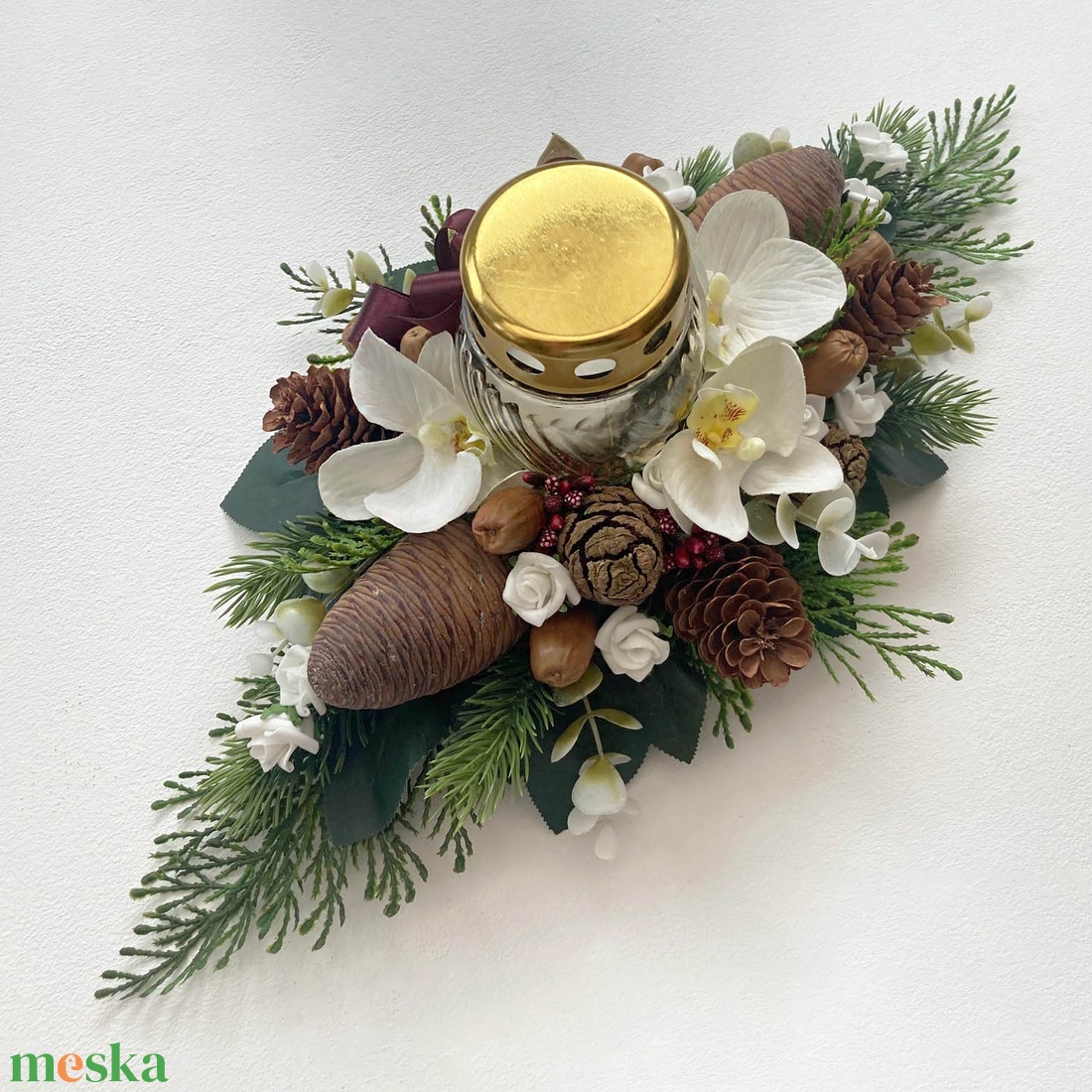Kegyeleti sírdísz mindenszentekre orchideás - otthon & életmód - vallás - temetkezési tárgy - Meska.hu