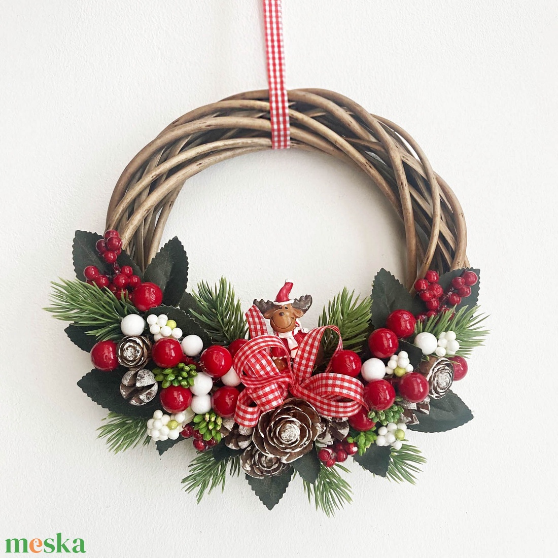 Karácsonyi ajtódísz piros bogyós - karácsony - karácsonyi lakásdekoráció - karácsonyi ajtódíszek - Meska.hu Karácsonyi ajtódísz piros bogyós - karácsony - karácsonyi lakásdekoráció - karácsonyi ajtódíszek - Meska.hu