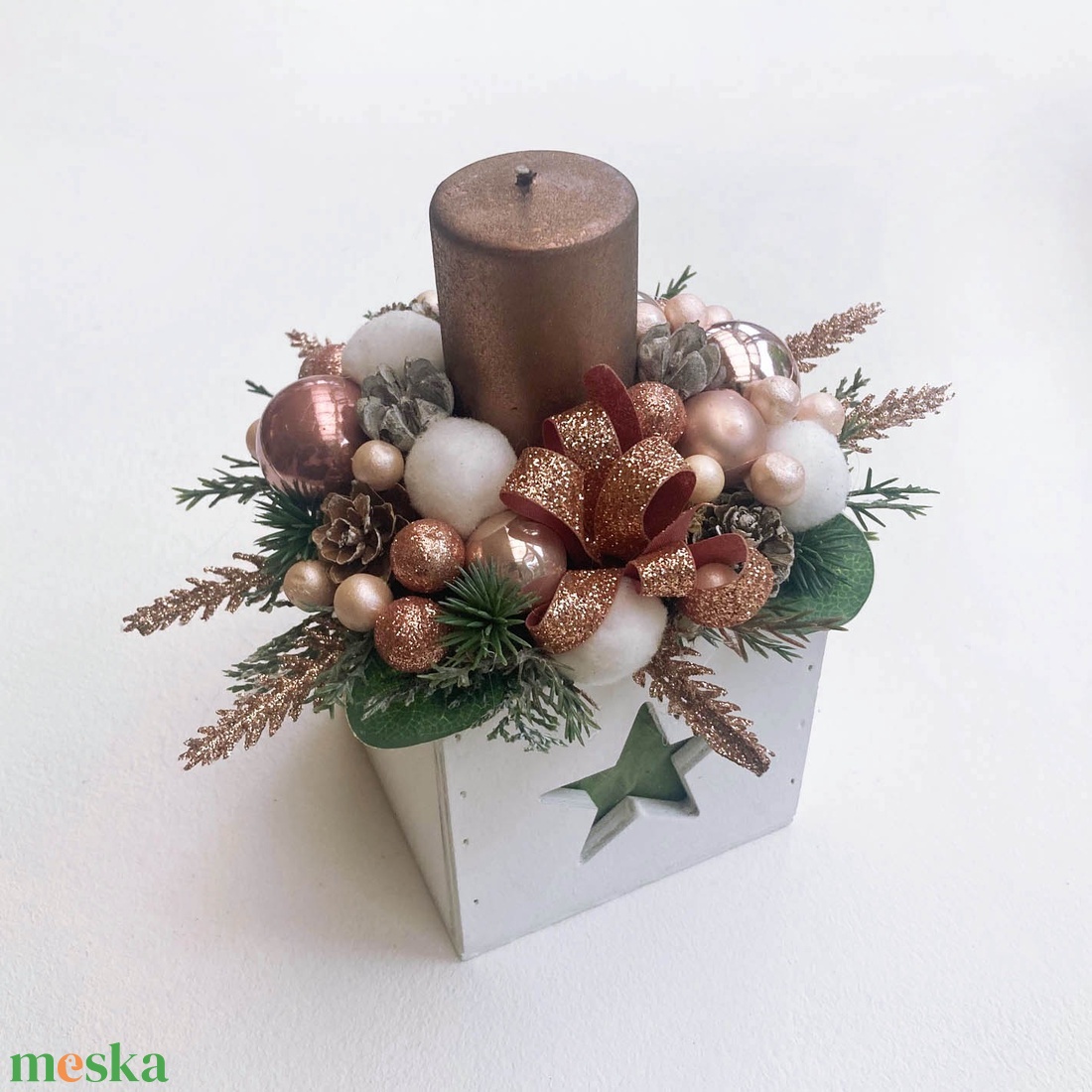 Karácsonyi asztaldísz rose gold - karácsony - karácsonyi lakásdekoráció - ünnepi asztaldekoráció - Meska.hu Karácsonyi asztaldísz rose gold - karácsony - karácsonyi lakásdekoráció - ünnepi asztaldekoráció - Meska.hu