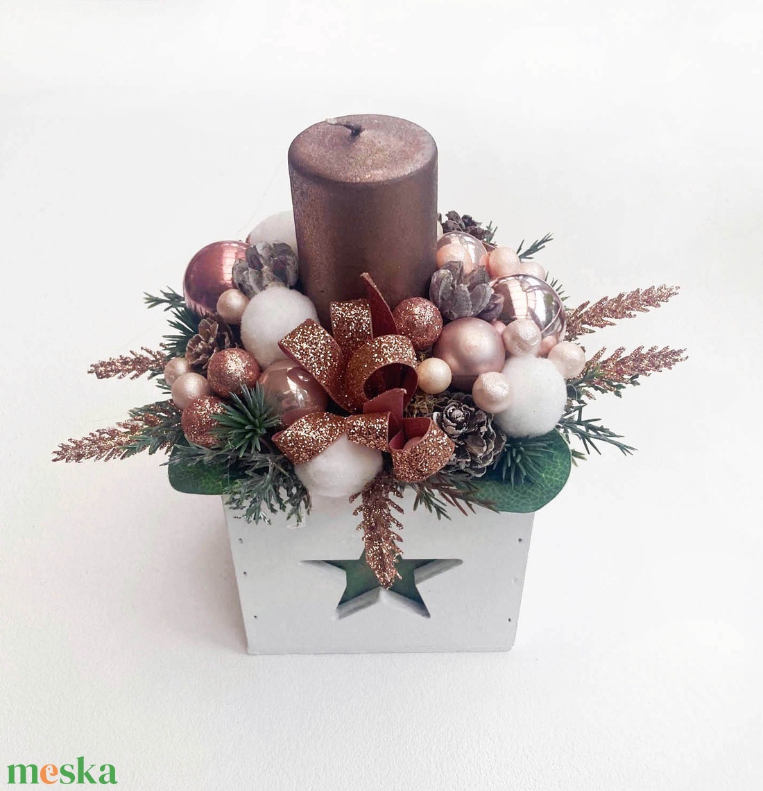 Karácsonyi asztaldísz rose gold - karácsony - karácsonyi lakásdekoráció - ünnepi asztaldekoráció - Meska.hu Karácsonyi asztaldísz rose gold - karácsony - karácsonyi lakásdekoráció - ünnepi asztaldekoráció - Meska.hu