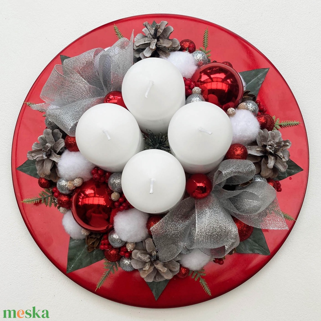 Adventi asztaldísz piros tálban - karácsony - karácsonyi lakásdekoráció - ünnepi asztaldekoráció - Meska.hu Adventi asztaldísz piros tálban - karácsony - karácsonyi lakásdekoráció - ünnepi asztaldekoráció - Meska.hu