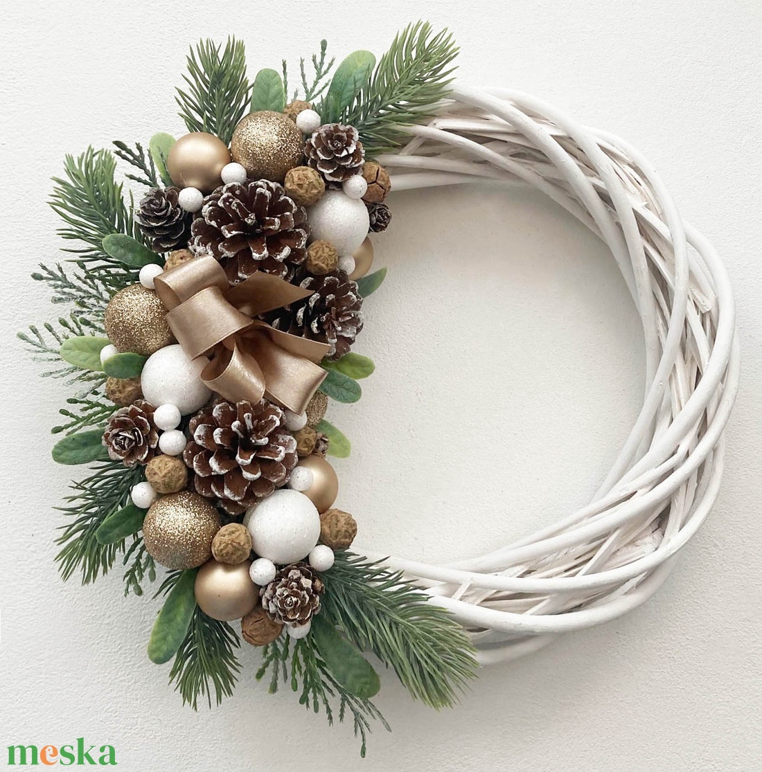 Karácsonyi ajtódísz óarany - otthon & életmód - dekoráció - ajtó- és ablak dekoráció - ajtódísz & kopogtató - Meska.hu