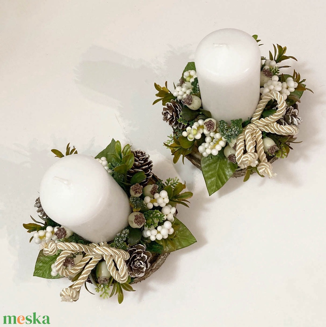 2db-os karácsonyi asztaldísz csomag - karácsony - karácsonyi lakásdekoráció - karácsonyi lakásdíszek - Meska.hu