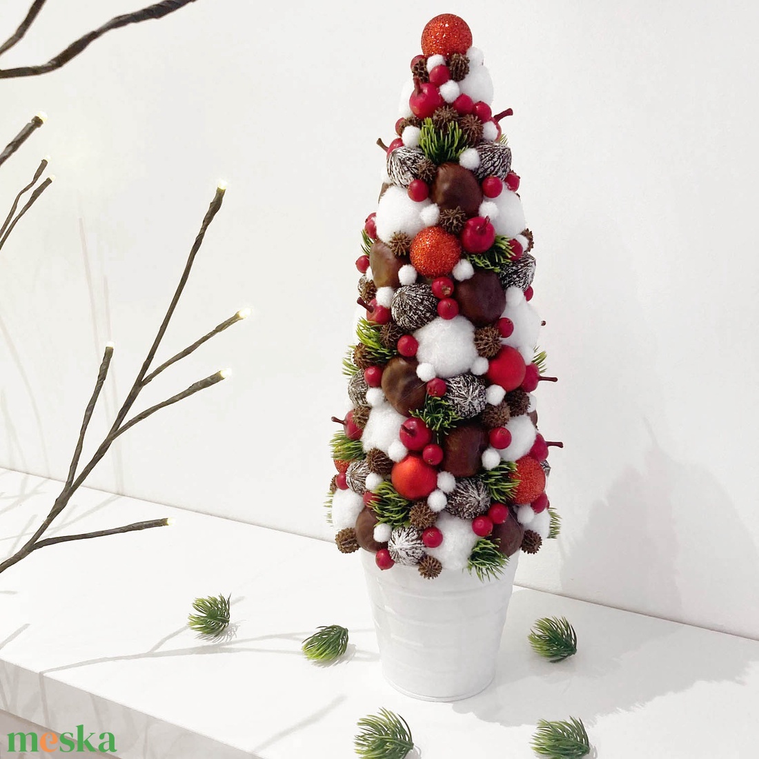 Mini karácsonyfa (grincsfa) - karácsony - karácsonyi lakásdekoráció - karácsonyfa, grincsfa - Meska.hu