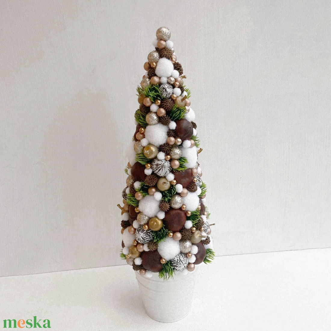 Mini karácsonyfa (grincsfa) arany - karácsony - karácsonyi lakásdekoráció - karácsonyfa, grincsfa - Meska.hu