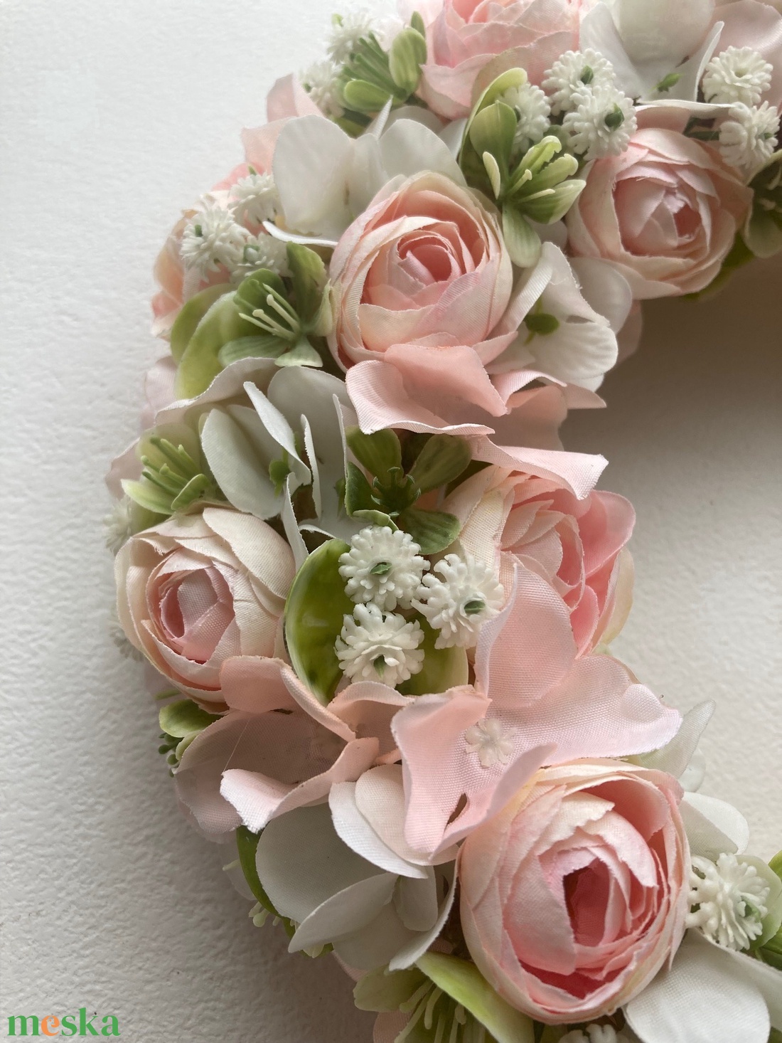 Púder ajtódísz 'Otthon' - otthon & életmód - dekoráció - ajtó- és ablak dekoráció - ajtódísz & kopogtató - Meska.hu