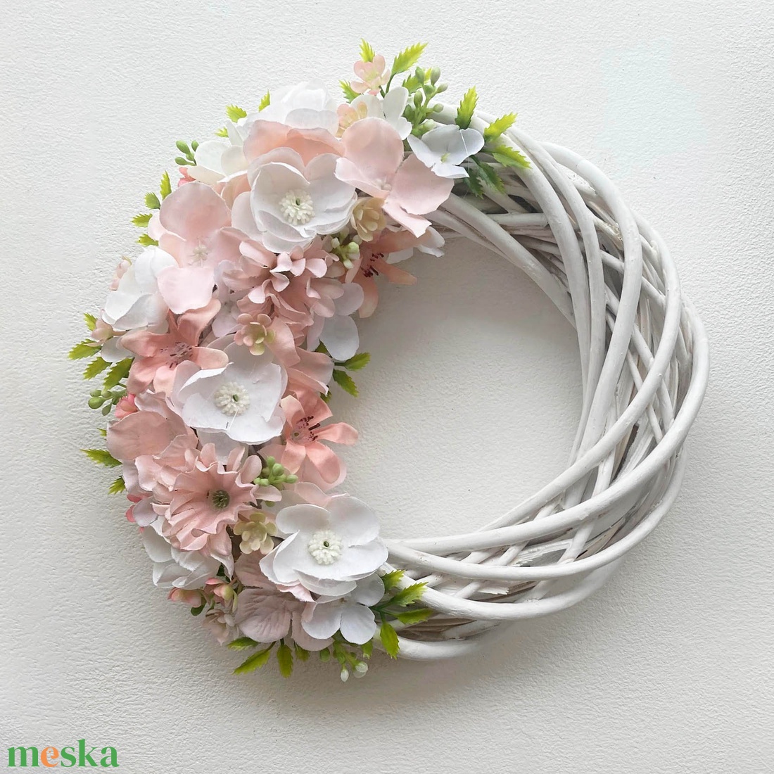 Púder tavaszi ajtódísz  - otthon & életmód - dekoráció - ajtó- és ablak dekoráció - ajtódísz & kopogtató - Meska.hu