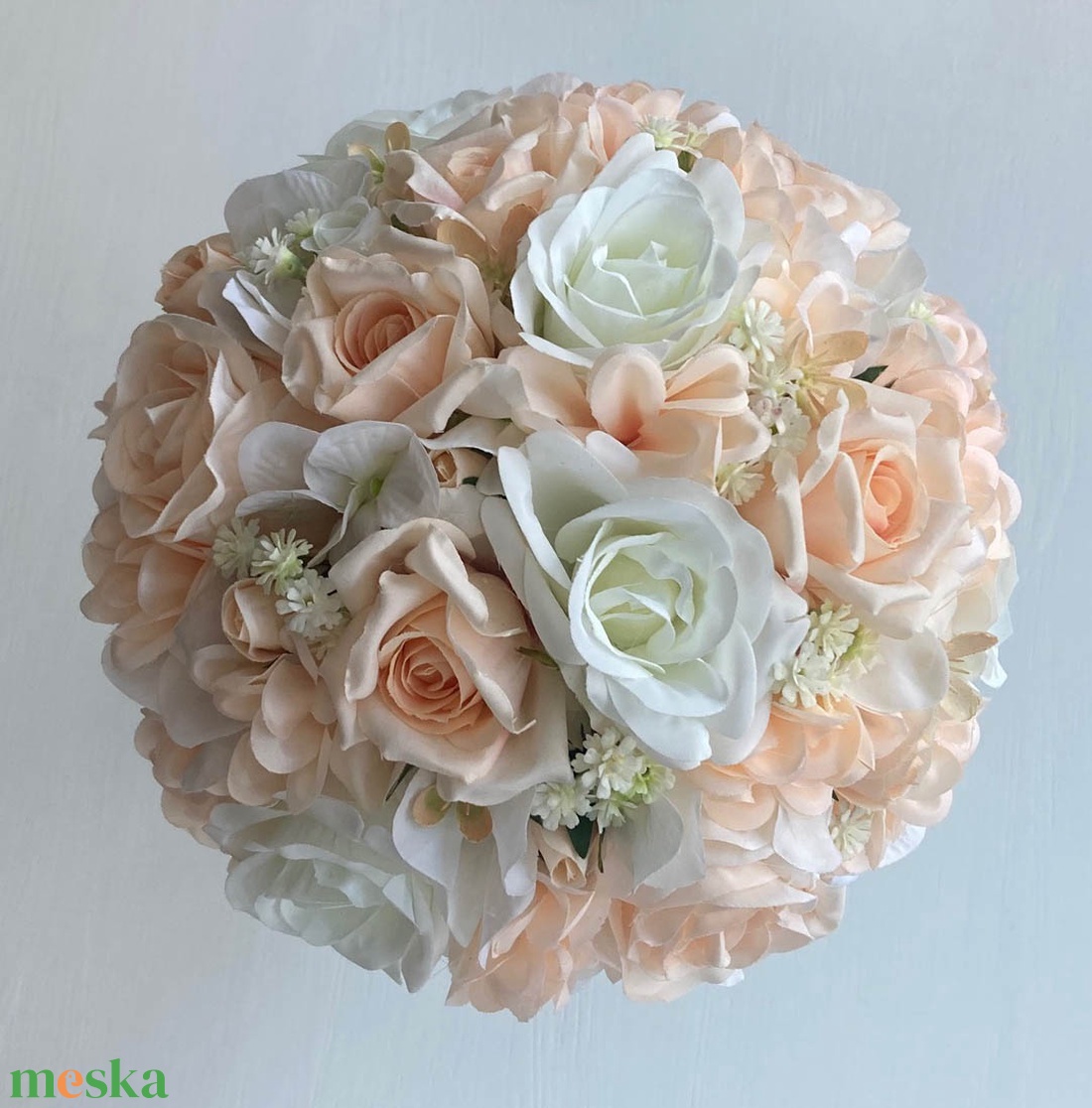 Menyasszonyi csokor púder - esküvő - menyasszonyi- és dobócsokor - Meska.hu