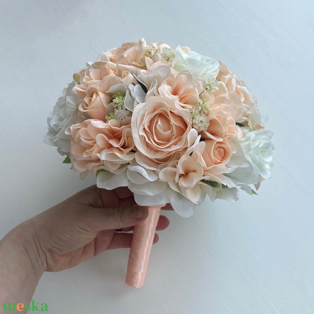 Menyasszonyi csokor púder - esküvő - menyasszonyi- és dobócsokor - Meska.hu
