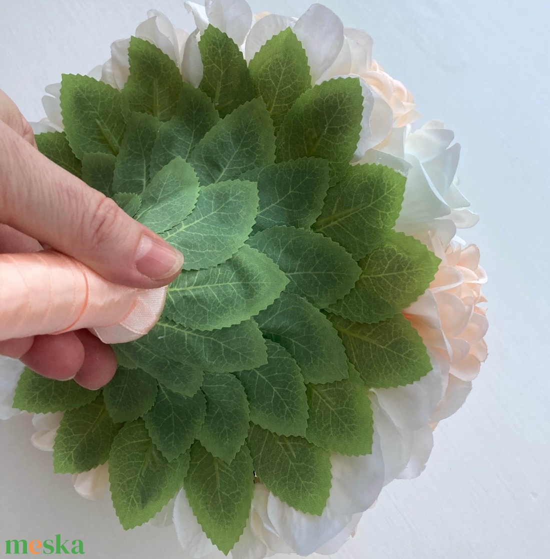 Menyasszonyi csokor púder - esküvő - menyasszonyi- és dobócsokor - Meska.hu