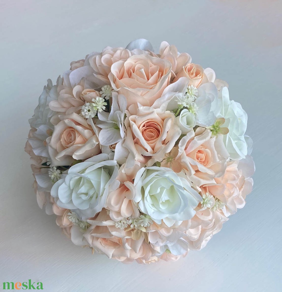 Menyasszonyi csokor púder - esküvő - menyasszonyi- és dobócsokor - Meska.hu