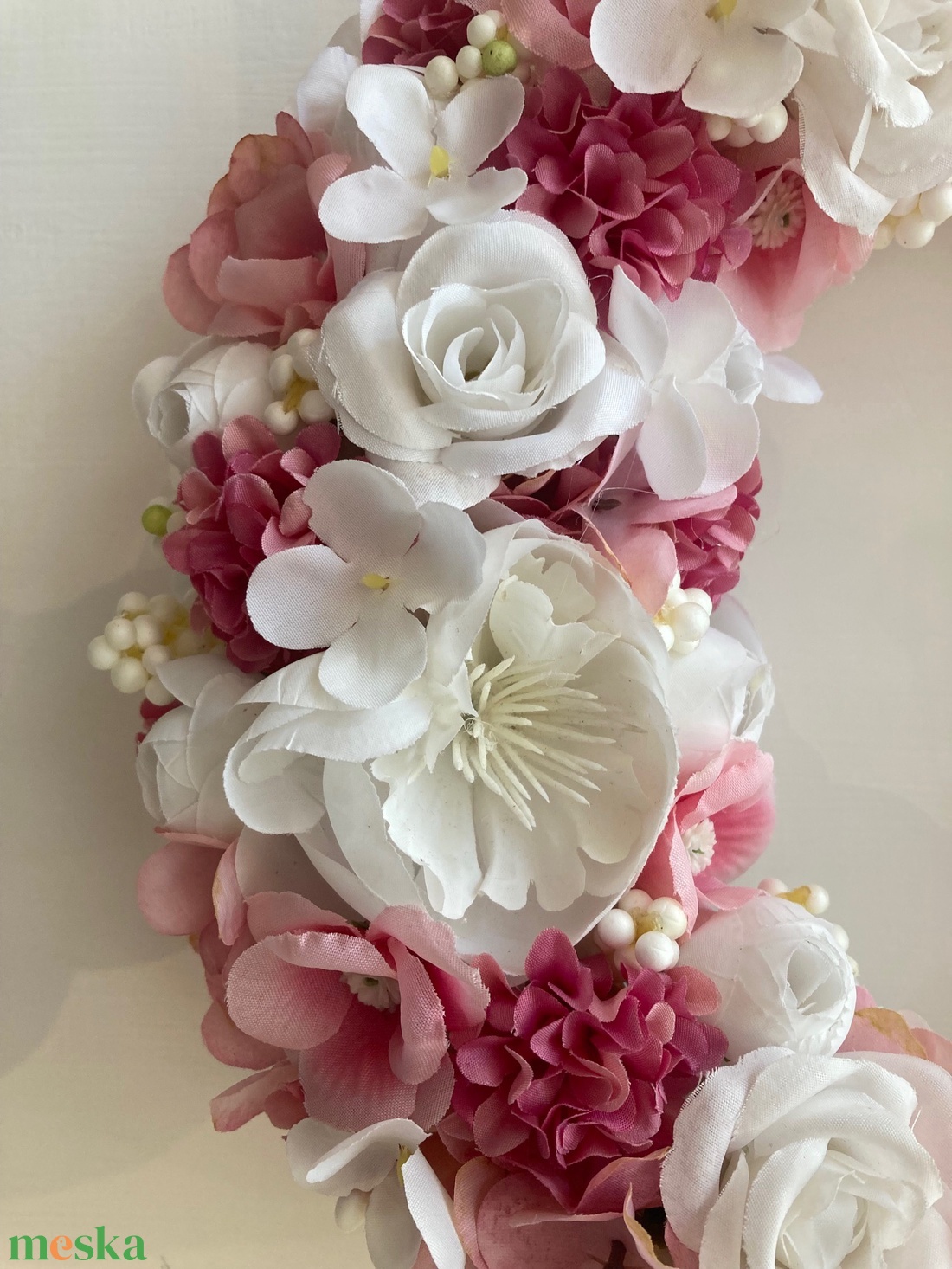 Húsvéti ajtódísz pink - ünnepi díszek, dekorációk - húsvéti díszek és dekorációk - húsvéti ajtódísz, kopogtató - Meska.hu