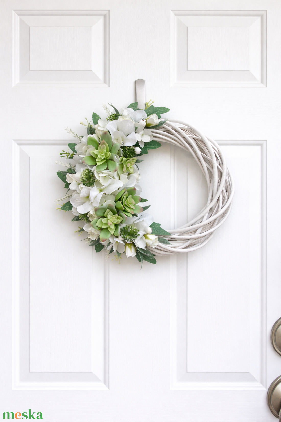 Kövirózsás ajtódísz - otthon & életmód - dekoráció - ajtó- és ablak dekoráció - ajtódísz & kopogtató - Meska.hu