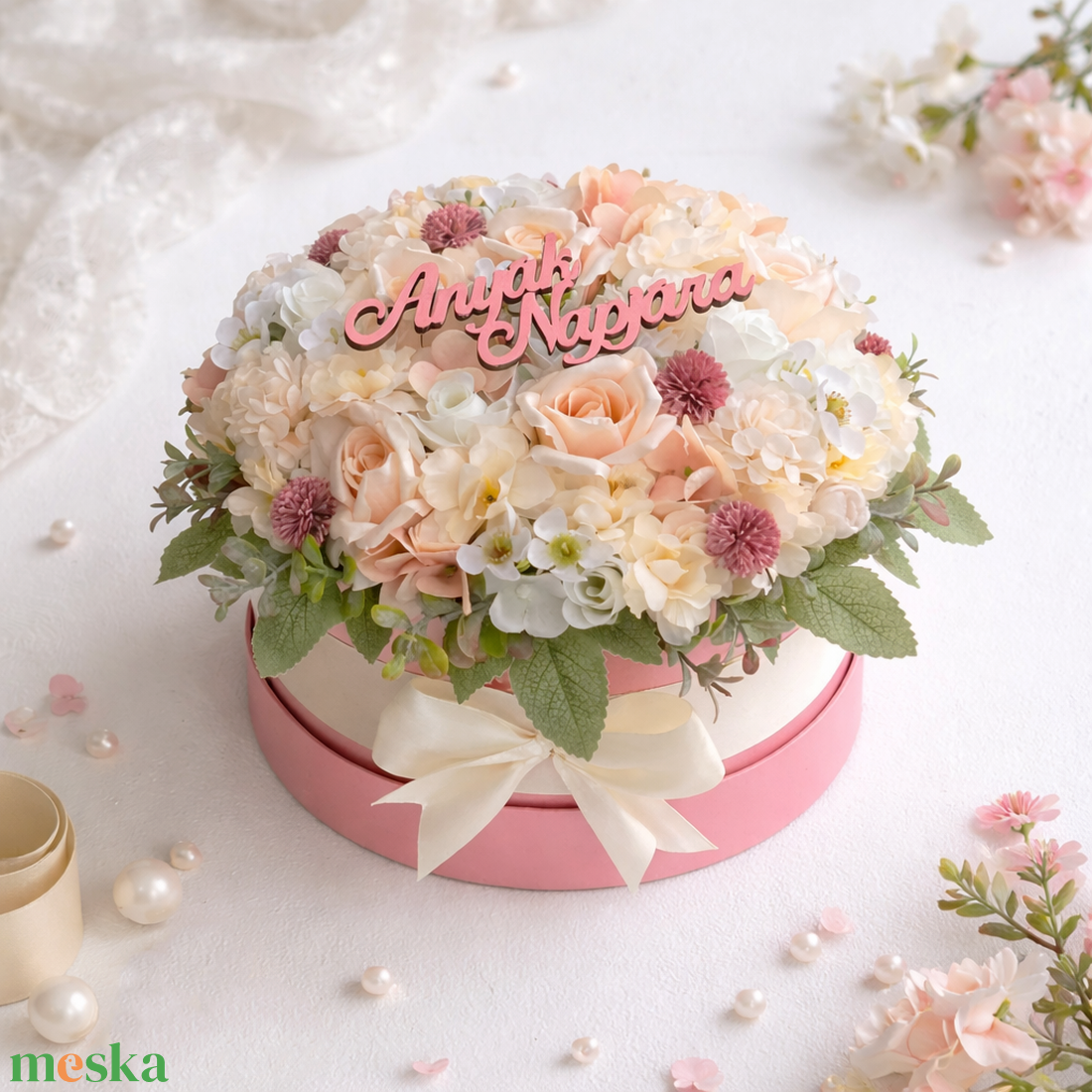 Romantikus virágdoboz - Anyák napjára - otthon & életmód - virágdekoráció - virágok - virágbox - Meska.hu