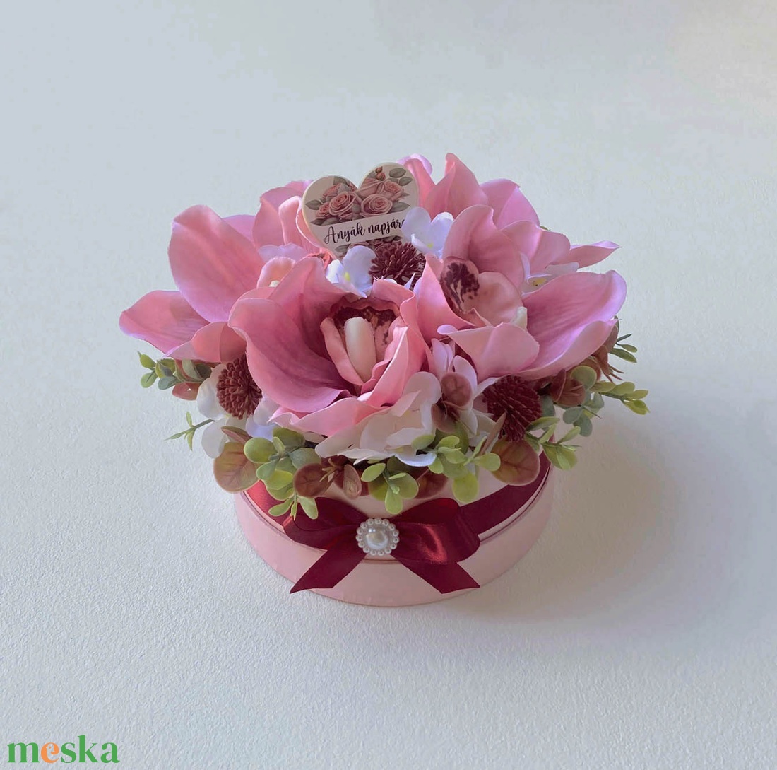 Anyák napi virágbox - orchideás - otthon & életmód - virágdekoráció - virágok - virágbox - Meska.hu