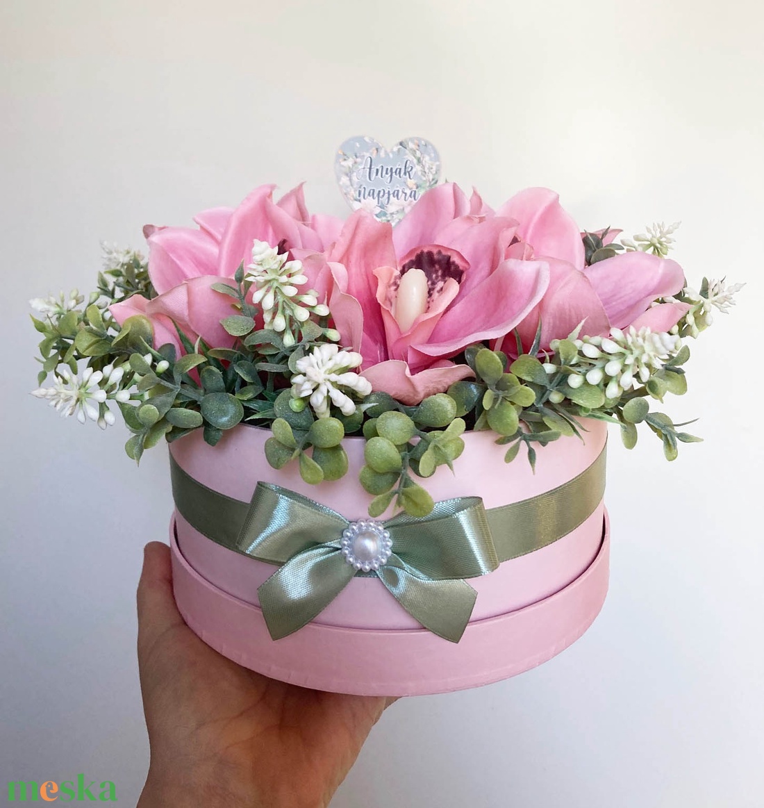 Anyák napi virágdoboz - orchideás - otthon & életmód - virágdekoráció - virágok - virágbox - Meska.hu