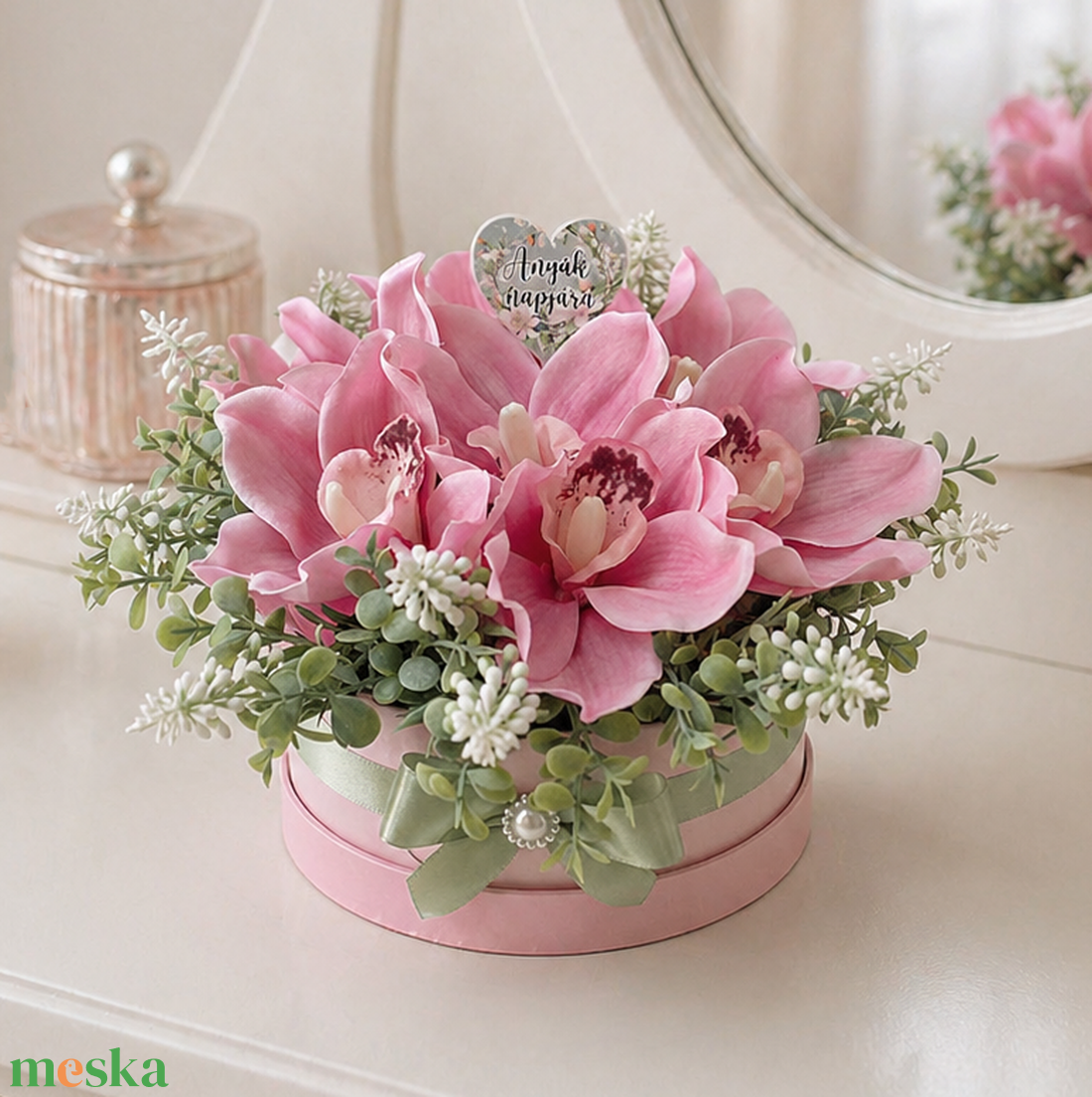 Anyák napi virágdoboz - orchideás - otthon & életmód - virágdekoráció - virágok - virágbox - Meska.hu