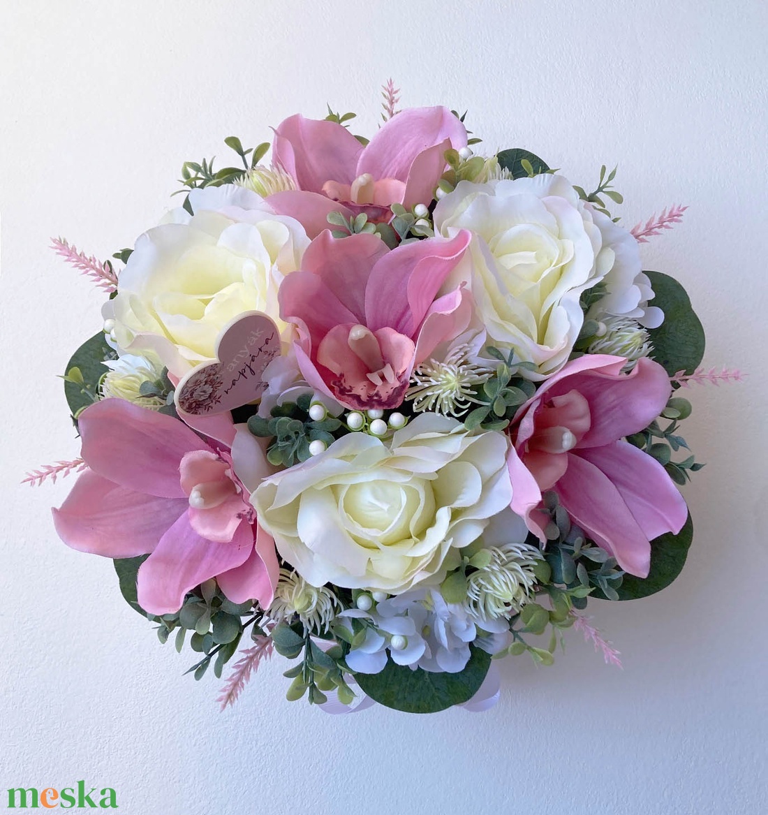 Anyák napi virágdoboz -orchideával és rózsával - otthon & életmód - virágdekoráció - virágok - virágbox - Meska.hu