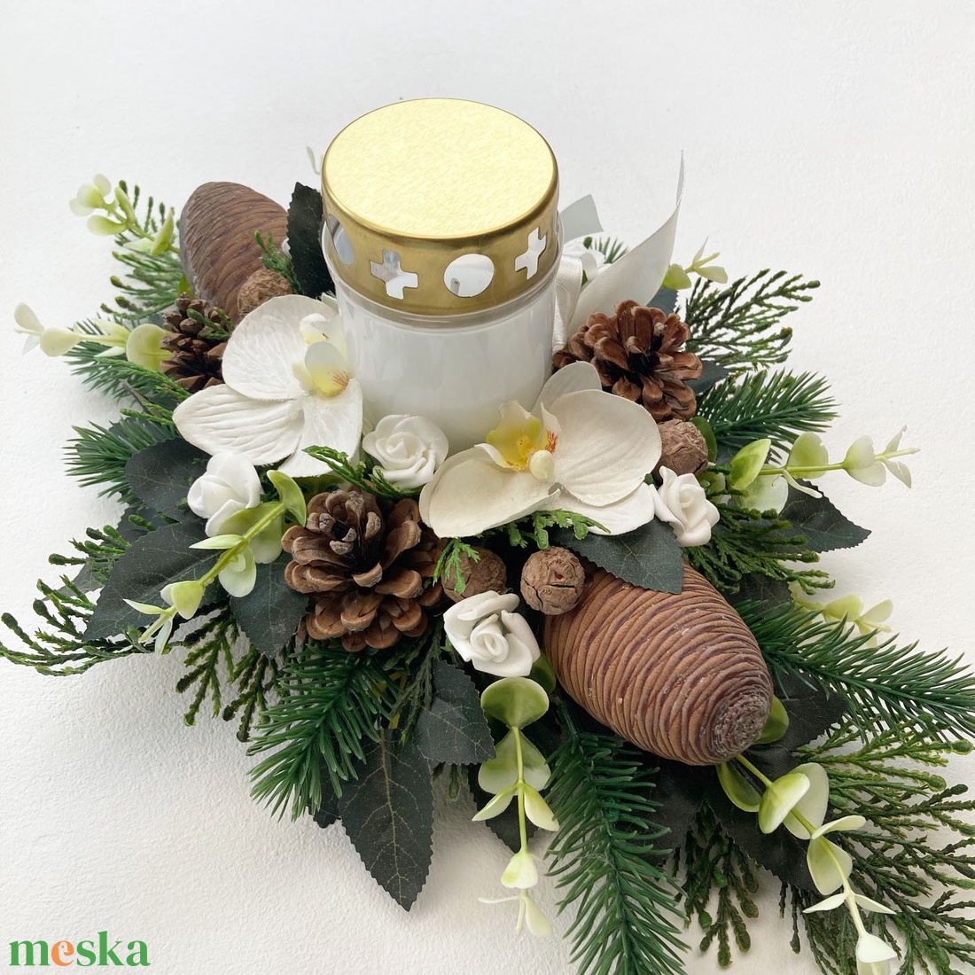 Kegyeleti sírdísz orchideás - otthon & életmód - vallás - temetkezési tárgy - sírdísz, kegyeleti dísz - Meska.hu