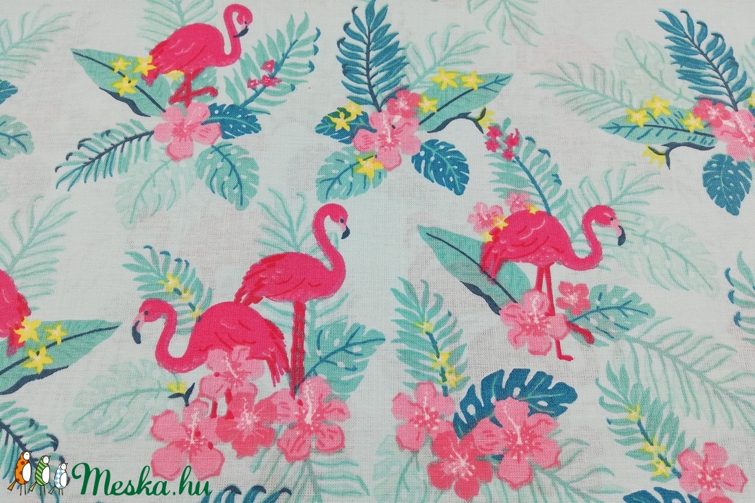 Flamingó mintás gyerek 2 rétegű pamut szájmaszk - maszk, arcmaszk - gyerek - Meska.hu