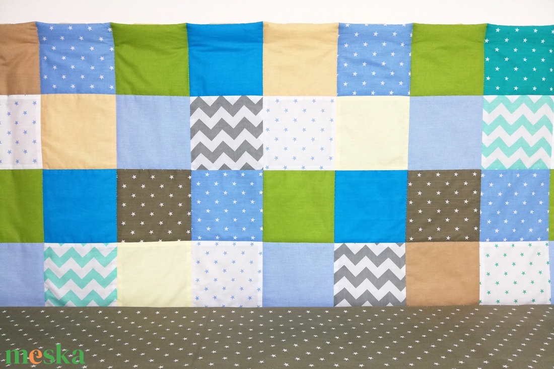 Bézs-kék patchwork falvédő - otthon & életmód - babaszoba, gyerekszoba - falvédő gyerekszobába - Meska.hu Bézs-kék patchwork falvédő - otthon & életmód - babaszoba, gyerekszoba - falvédő gyerekszobába - Meska.hu