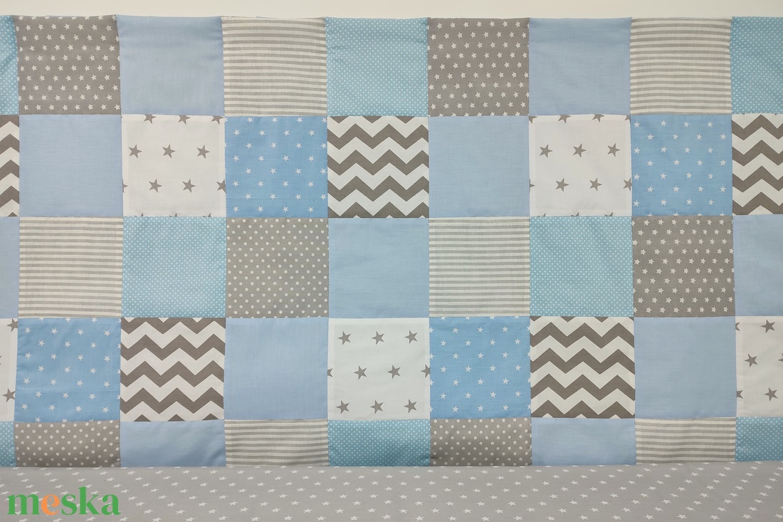 Világoskék patchwork falvédő - otthon & életmód - babaszoba, gyerekszoba - falvédő gyerekszobába - Meska.hu Világoskék patchwork falvédő - otthon & életmód - babaszoba, gyerekszoba - falvédő gyerekszobába - Meska.hu