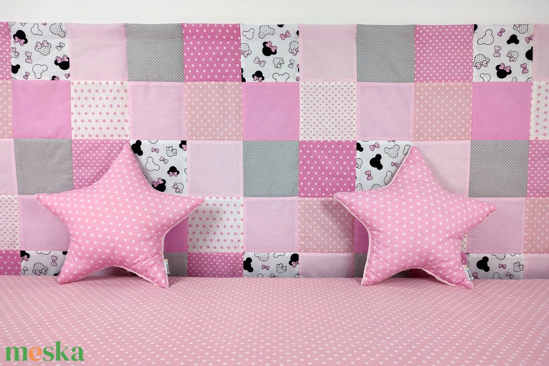Rózsaszín - Minnie mintás patchwork falvédő - otthon & életmód - babaszoba, gyerekszoba - falvédő gyerekszobába - Meska.hu Rózsaszín - Minnie mintás patchwork falvédő - otthon & életmód - babaszoba, gyerekszoba - falvédő gyerekszobába - Meska.hu