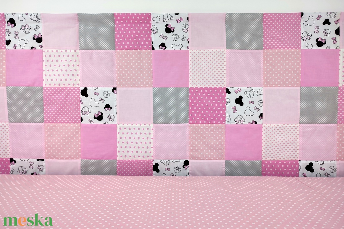 Rózsaszín - Minnie mintás patchwork falvédő - otthon & életmód - babaszoba, gyerekszoba - falvédő gyerekszobába - Meska.hu Rózsaszín - Minnie mintás patchwork falvédő - otthon & életmód - babaszoba, gyerekszoba - falvédő gyerekszobába - Meska.hu