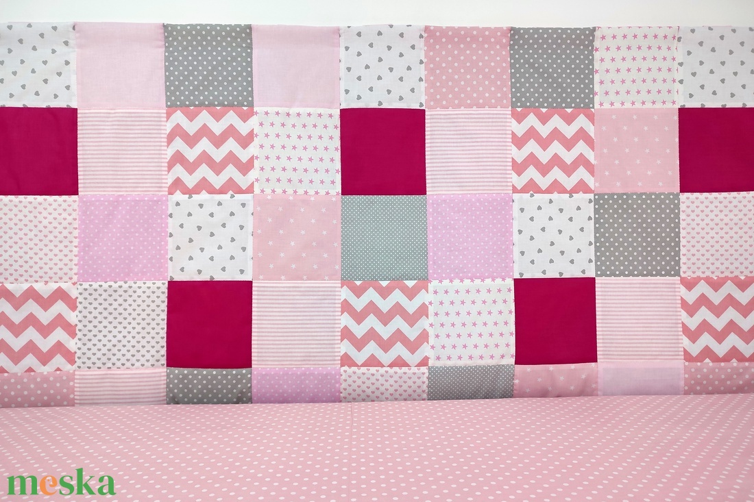 Rózsaszín patchwork falvédő - otthon & életmód - babaszoba, gyerekszoba - falvédő gyerekszobába - Meska.hu Rózsaszín patchwork falvédő - otthon & életmód - babaszoba, gyerekszoba - falvédő gyerekszobába - Meska.hu