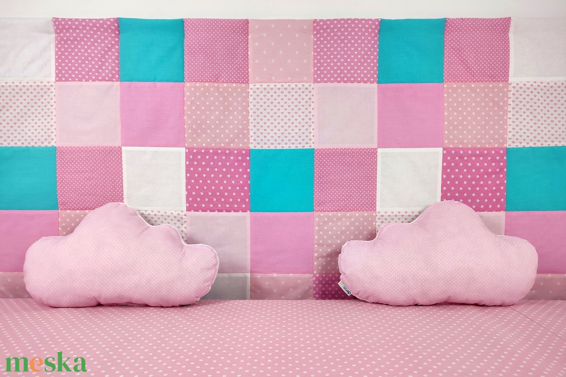 Rózsaszín-menta patchwork falvédő - otthon & életmód - babaszoba, gyerekszoba - falvédő gyerekszobába - Meska.hu Rózsaszín-menta patchwork falvédő - otthon & életmód - babaszoba, gyerekszoba - falvédő gyerekszobába - Meska.hu