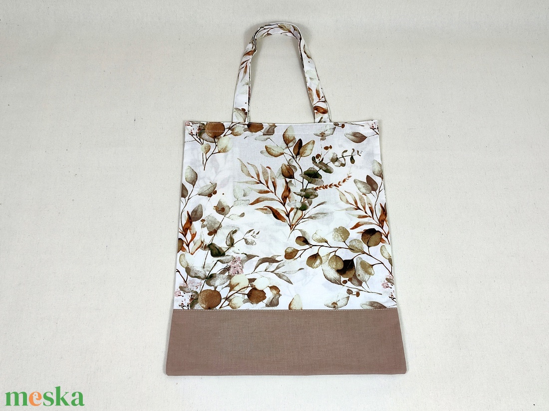 Levél mintás - drapp textil bevásárló táska, szatyor, 3544 cm - táska & tok - bevásárlás & shopper táska - shopper, textiltáska, szatyor - Meska.hu Levél mintás - drapp textil bevásárló táska, szatyor, 3544 cm - táska & tok - bevásárlás & shopper táska - shopper, textiltáska, szatyor - Meska.hu