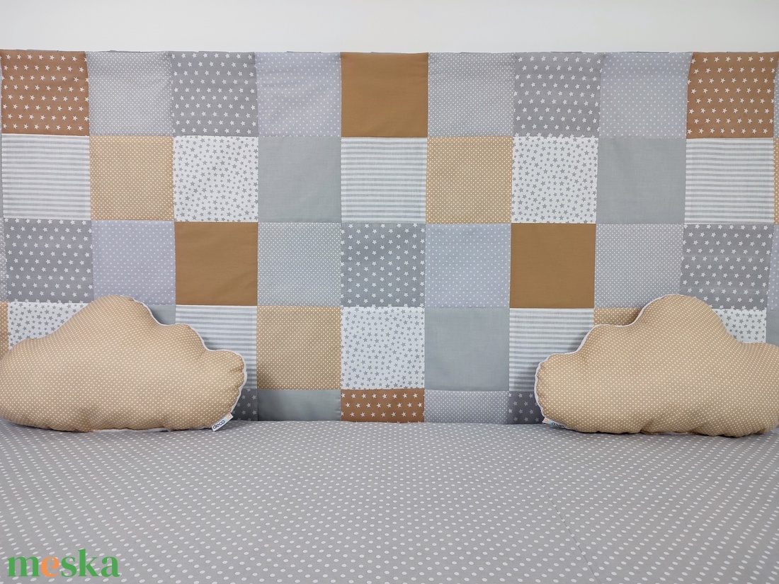 Szürke-bézs patchwork falvédő - otthon & életmód - babaszoba, gyerekszoba - falvédő gyerekszobába - Meska.hu Szürke-bézs patchwork falvédő - otthon & életmód - babaszoba, gyerekszoba - falvédő gyerekszobába - Meska.hu