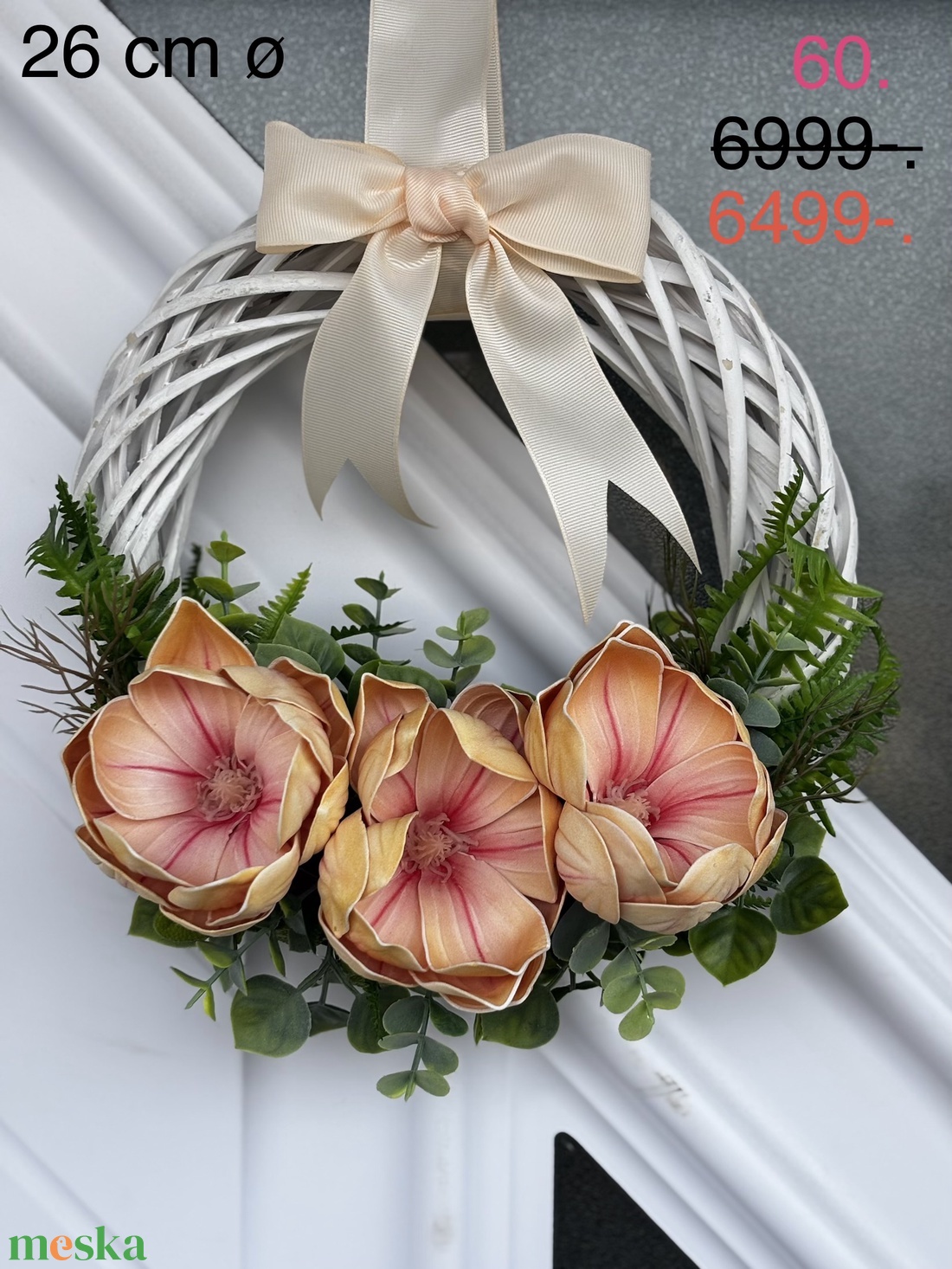 Virágos kopogtató - otthon & életmód - dekoráció - ajtó- és ablak dekoráció - ajtódísz & kopogtató - Meska.hu