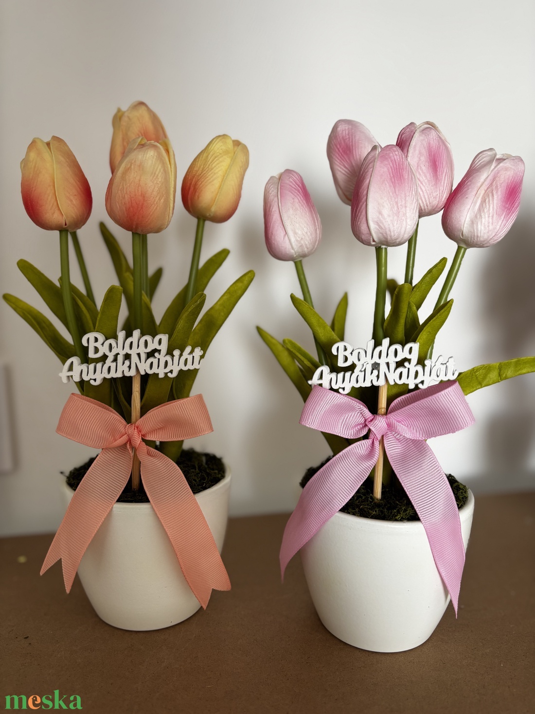 Tulipános dekoráció - otthon & életmód - virágdekoráció - virágdíszek - asztali virágdísz - Meska.hu