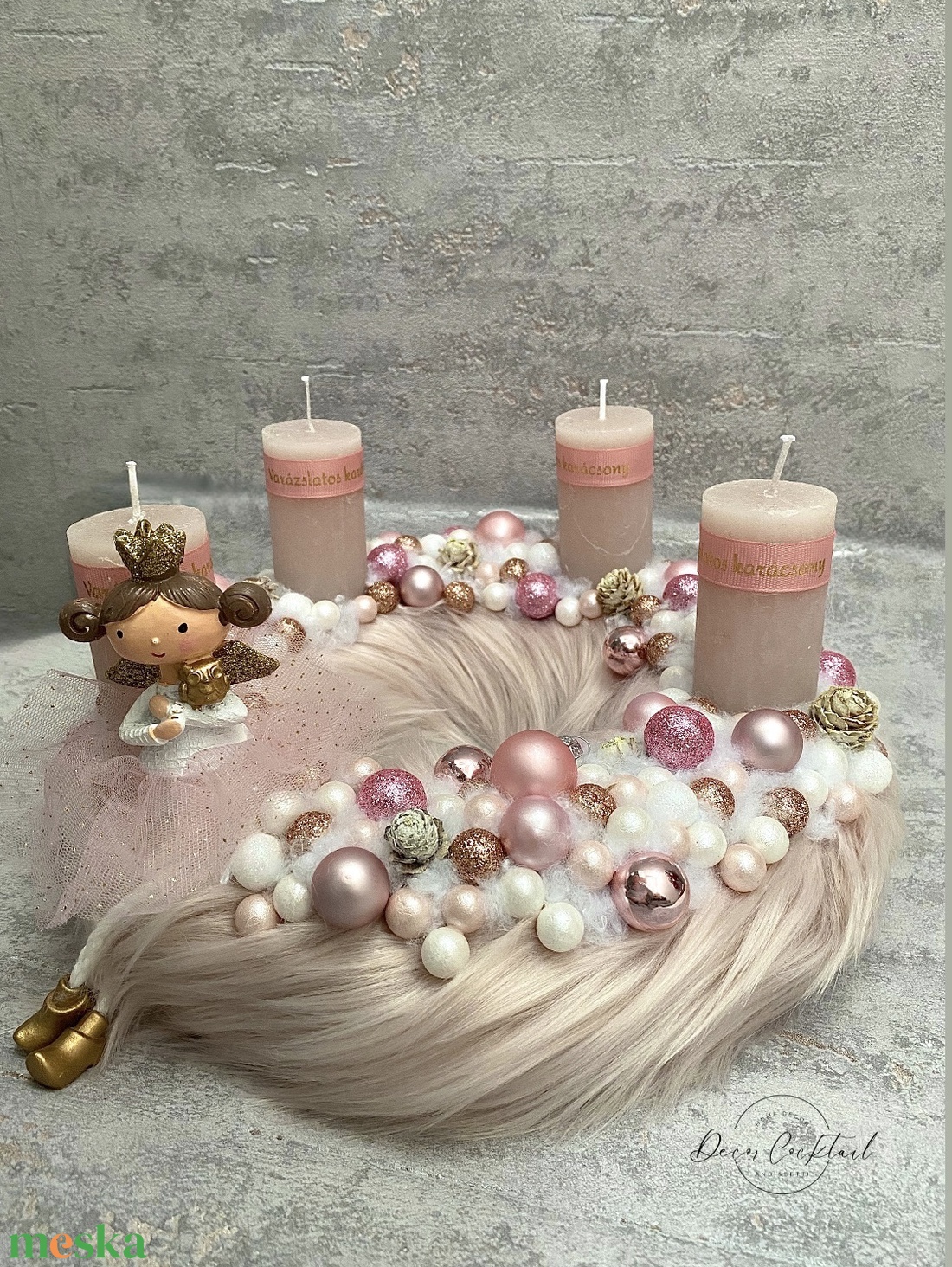 Királylányka rózsaszín adventi koszorú - karácsony - adventi díszek - adventi gyertyadíszek és koszorúdíszek - Meska.hu Királylányka rózsaszín adventi koszorú - karácsony - adventi díszek - adventi gyertyadíszek és koszorúdíszek - Meska.hu