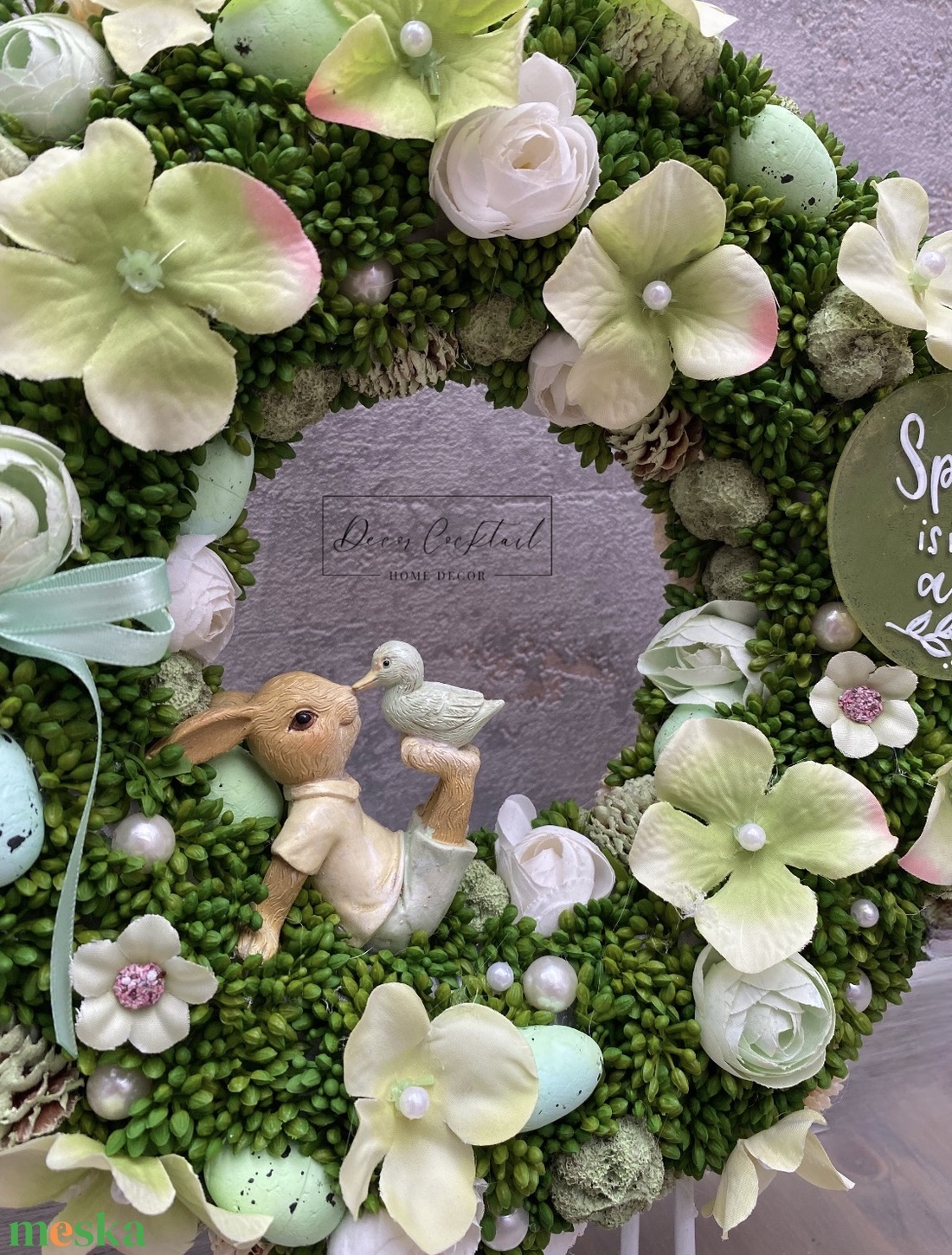 Clayre and Eef nyuszi figurás ajtókopogtató - otthon & életmód - dekoráció - ajtó- és ablak dekoráció - ajtódísz & kopogtató - Meska.hu