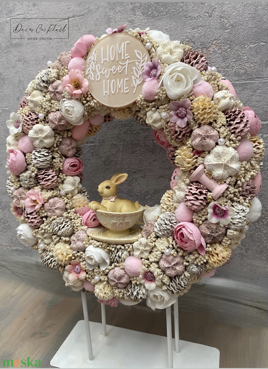 Clayre and Eef nyuszi figurás ajtókopogtató - otthon & életmód - dekoráció - ajtó- és ablak dekoráció - ajtódísz & kopogtató - Meska.hu