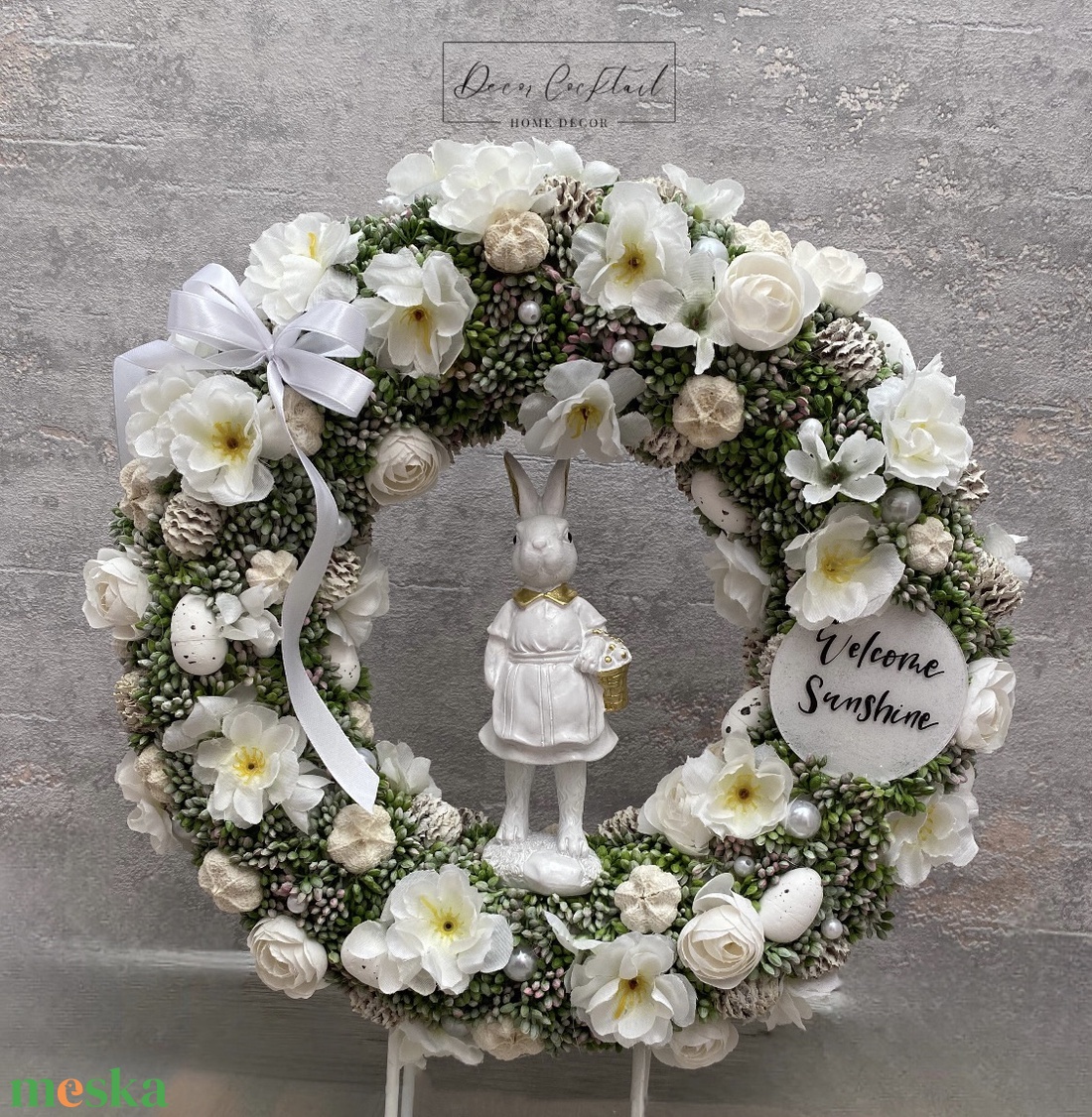 Nyuszis ajtókopogtató - otthon & életmód - dekoráció - ajtó- és ablak dekoráció - ajtódísz & kopogtató - Meska.hu