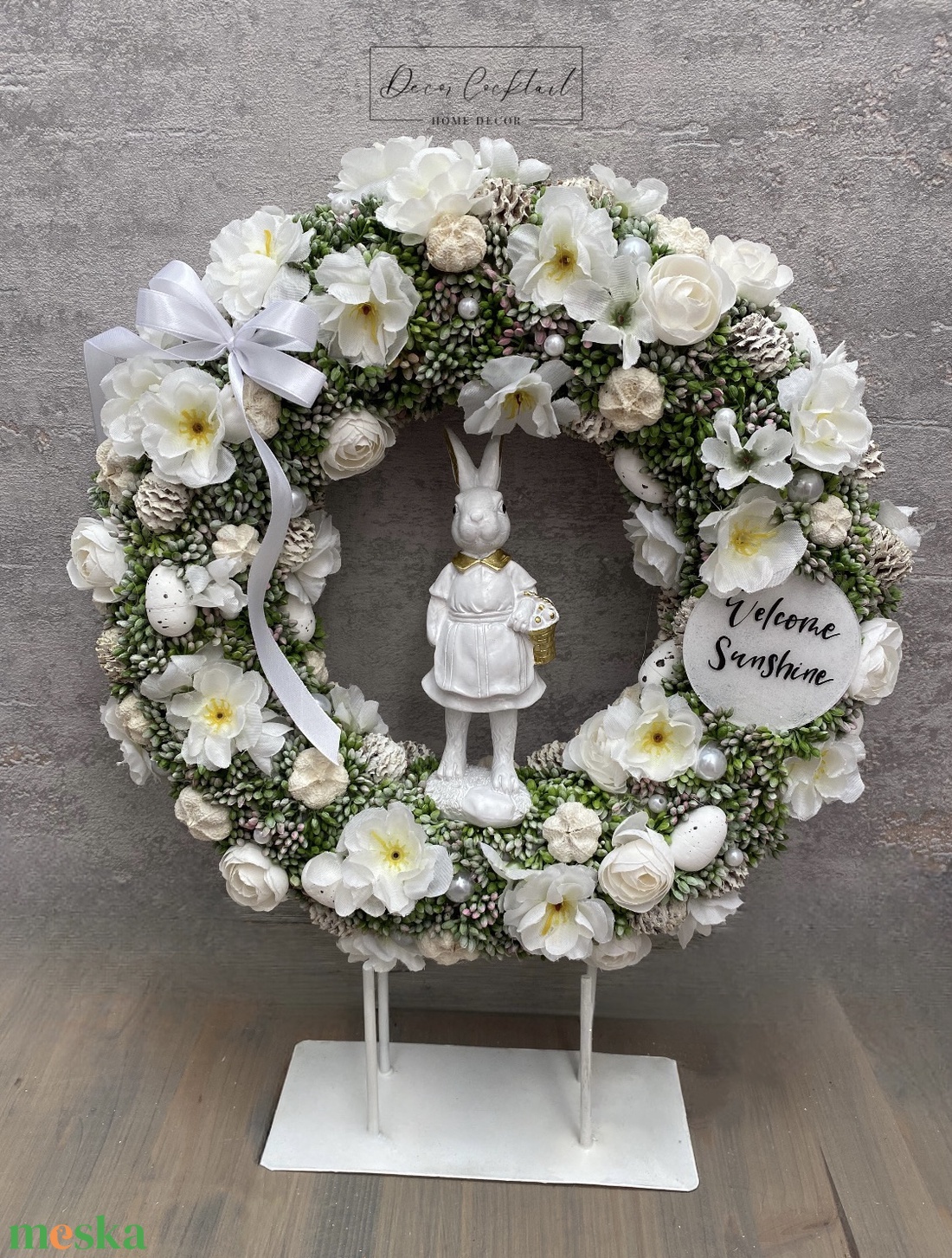 Nyuszis ajtókopogtató - otthon & életmód - dekoráció - ajtó- és ablak dekoráció - ajtódísz & kopogtató - Meska.hu