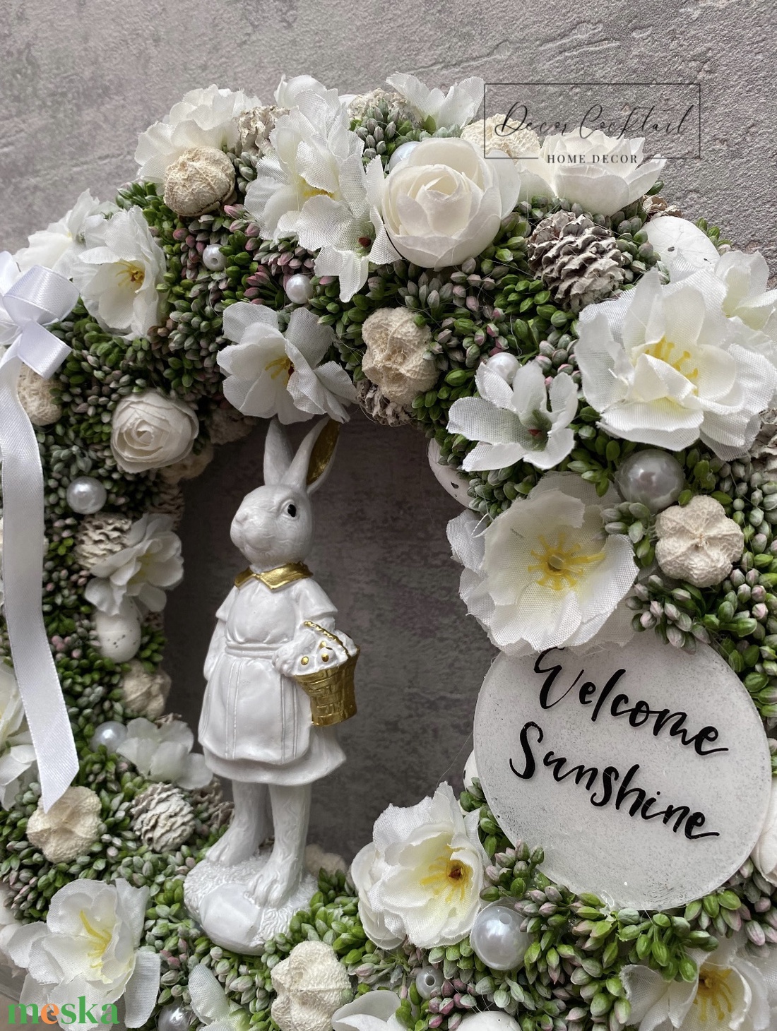 Nyuszis ajtókopogtató - otthon & életmód - dekoráció - ajtó- és ablak dekoráció - ajtódísz & kopogtató - Meska.hu