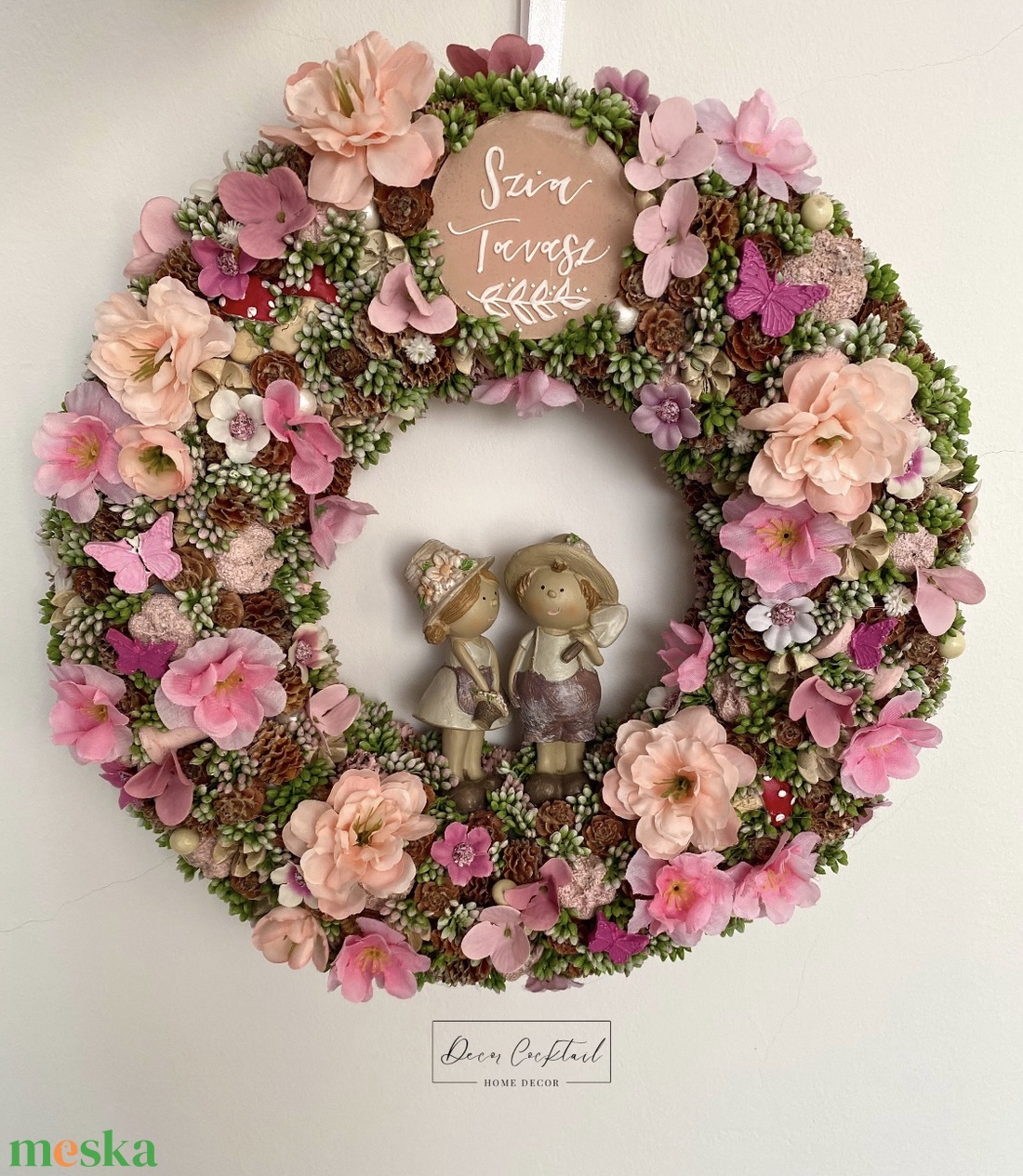 Tavaszi ajtódekoráció - otthon & életmód - dekoráció - ajtó- és ablak dekoráció - ajtódísz & kopogtató - Meska.hu