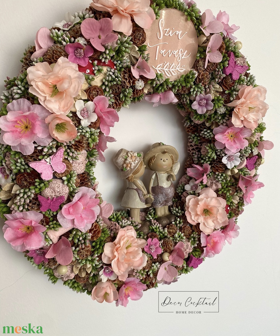 Tavaszi ajtódekoráció - otthon & életmód - dekoráció - ajtó- és ablak dekoráció - ajtódísz & kopogtató - Meska.hu