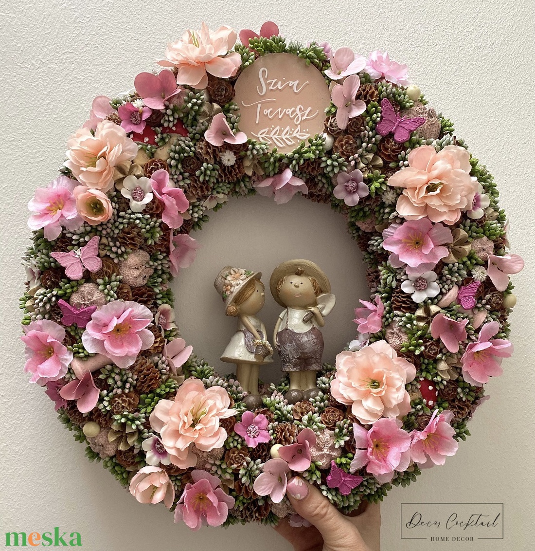 Tavaszi ajtódekoráció - otthon & életmód - dekoráció - ajtó- és ablak dekoráció - ajtódísz & kopogtató - Meska.hu