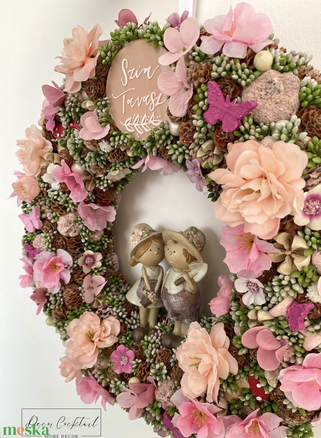 Tavaszi ajtódekoráció - otthon & életmód - dekoráció - ajtó- és ablak dekoráció - ajtódísz & kopogtató - Meska.hu