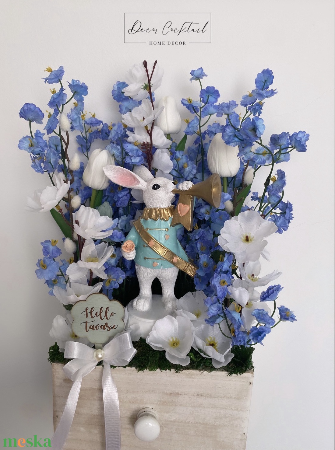 Tavaszi asztaldísz - ünnepi díszek, dekorációk - húsvéti díszek és dekorációk - húsvéti asztaldíszek - Meska.hu