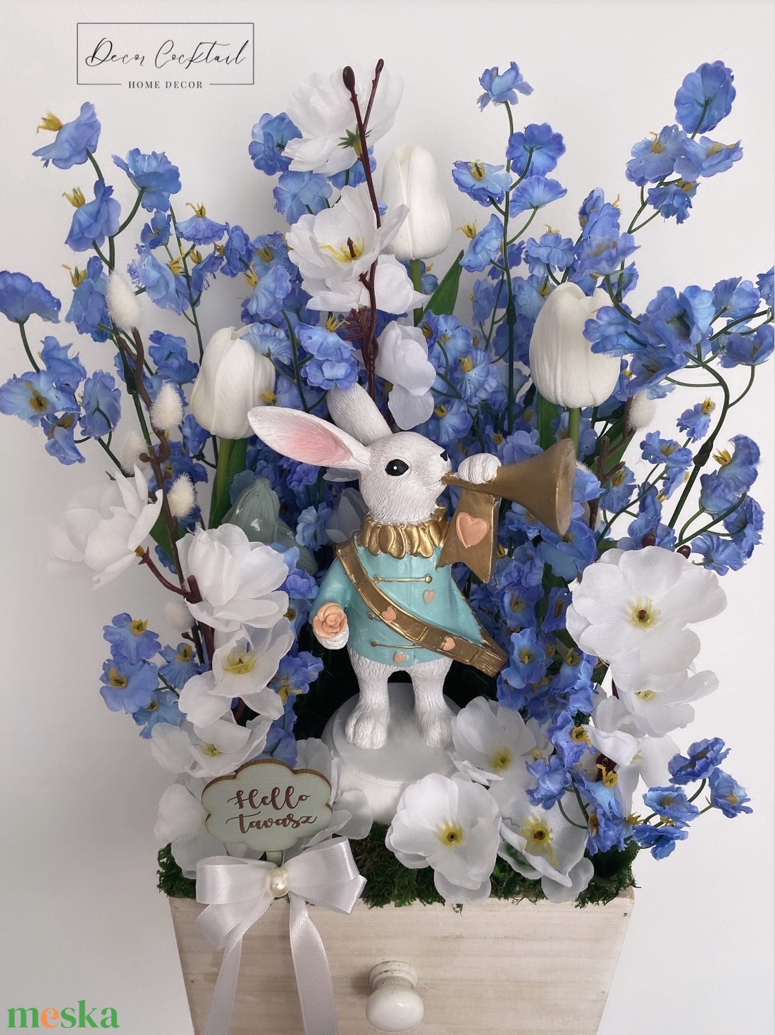 Tavaszi asztaldísz - ünnepi díszek, dekorációk - húsvéti díszek és dekorációk - húsvéti asztaldíszek - Meska.hu