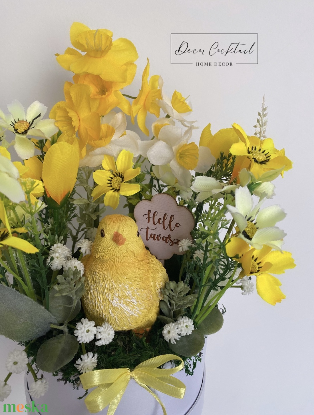 Csibés asztali dekoráció - ünnepi díszek, dekorációk - húsvéti díszek és dekorációk - húsvéti asztaldíszek - Meska.hu