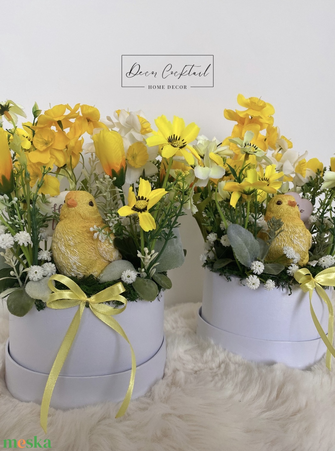 Csibés asztali dekoráció - ünnepi díszek, dekorációk - húsvéti díszek és dekorációk - húsvéti asztaldíszek - Meska.hu
