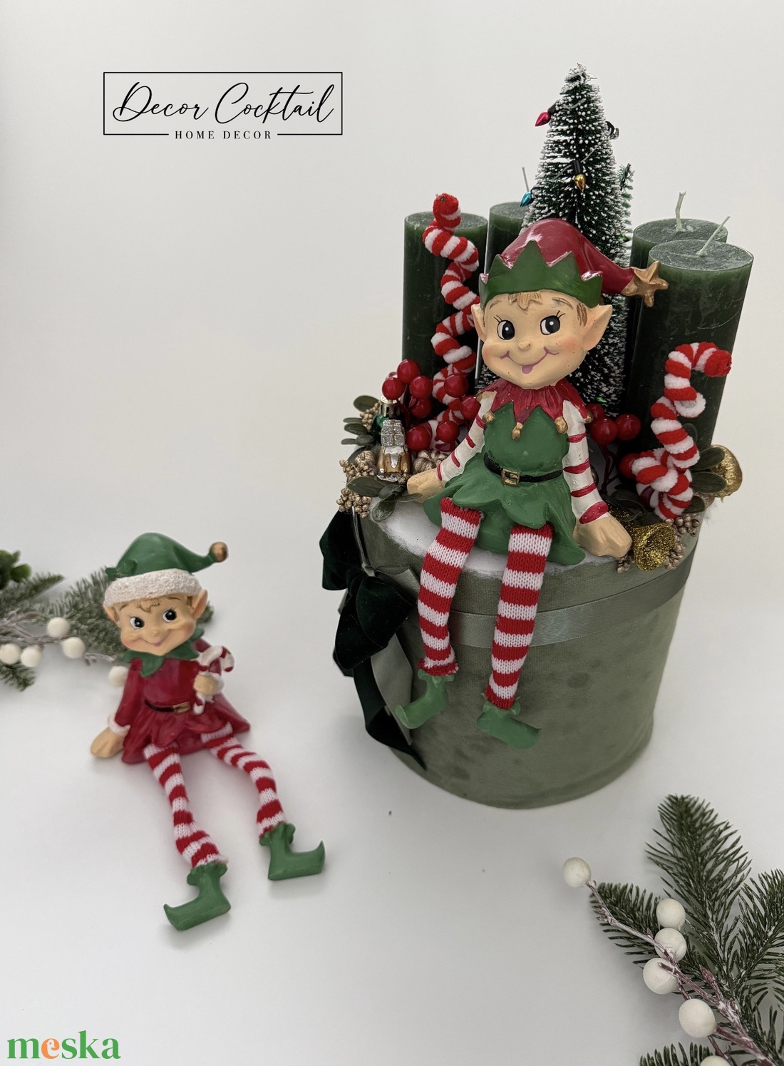 Adventi manós koszorú, asztaldísz - karácsony - adventi díszek - adventi asztaldísz - Meska.hu